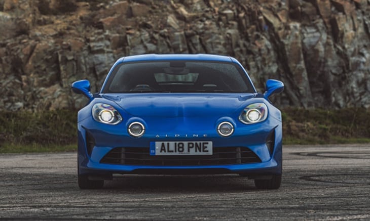 Rear view of Alpine A110