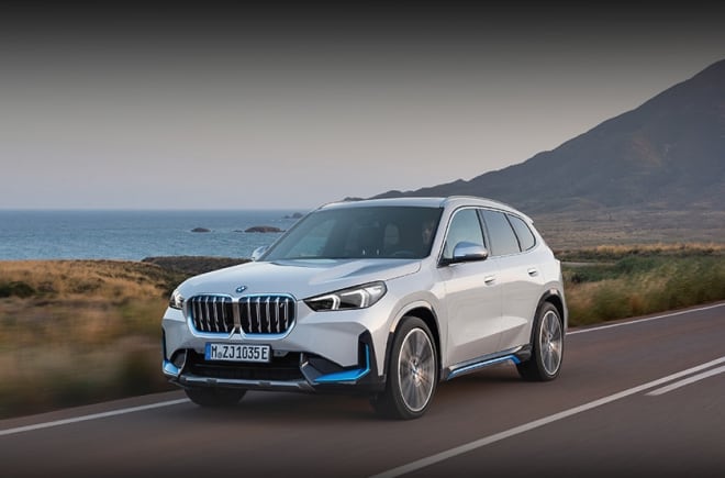 Front angled view of BMW iX1
