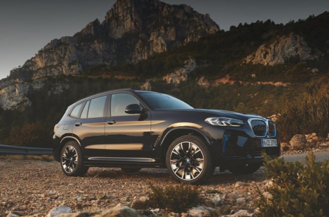 Front angled view of BMW iX3