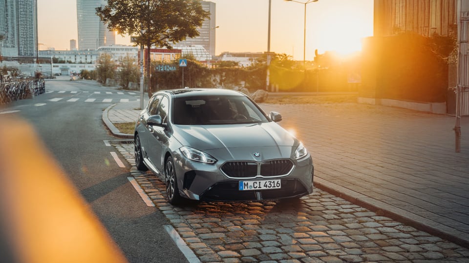 Front angled view of BMW vehicle